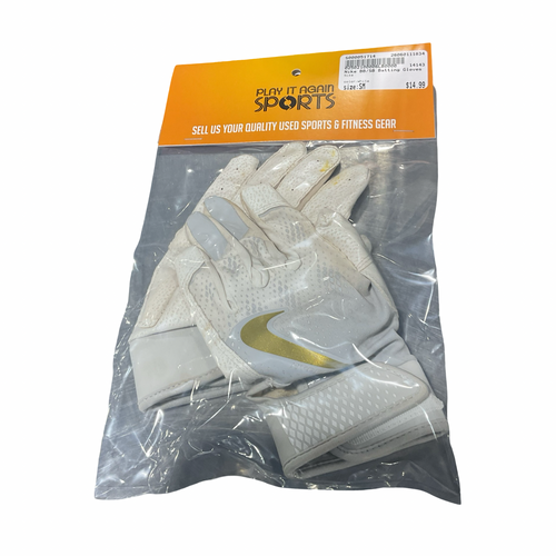 Vist Large View of Product Image Which is Used Nike BB/SB Batting Gloves White SM