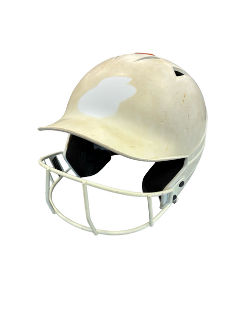 Vist Large View of Product Image Which is Used Champro HELMET W MASK Batting Helmet w/Mask White MD