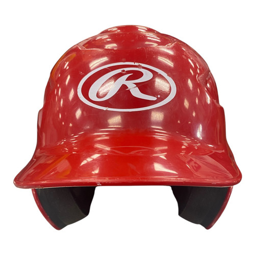 Vist Large View of Product Image Which is Used Rawlings HELMET Batting Helmet No Mask Red SM