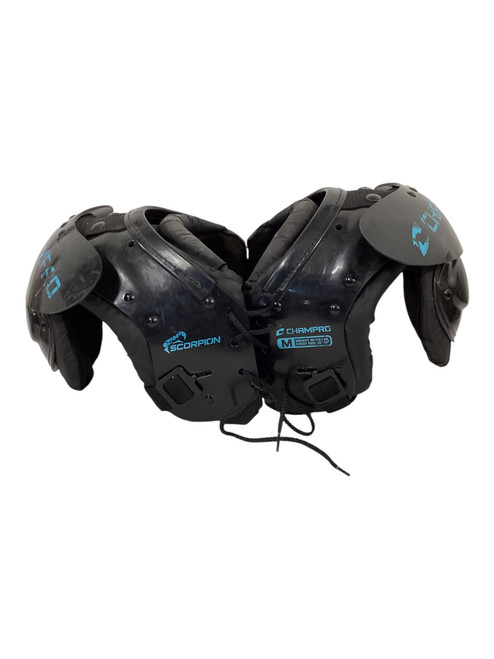 Vist Large View of Product Image Which is Used Champro SCORPION Football Shoulder Pads Black