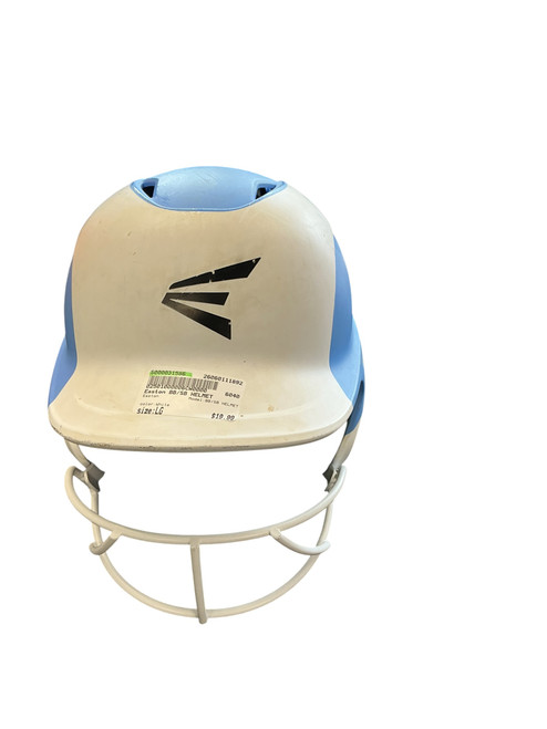 Vist Large View of Product Image Which is Used Easton BB/SB HELMET Batting Helmet w/Mask White LG