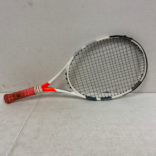 Vist Large View of Product Image Which is Used Babolat PURE STIKE Junior Tennis Racquet White 25"