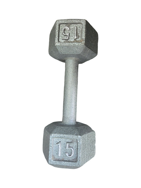 Vist Large View of Product Image Which is Used DUMBBELL 15LB Hex Dumbbell (Each) 15 lb