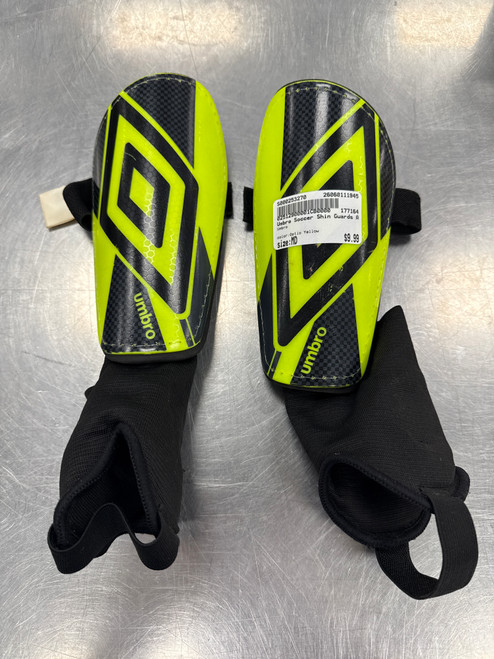 Vist Large View of Product Image Which is Used Umbro Soccer Shin Guards Adult Optic Yellow MD