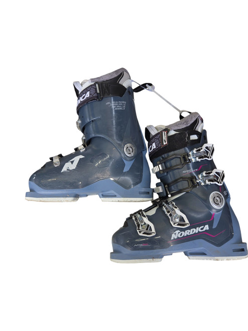 Vist Large View of Product Image Which is Used Nordica SPEED MACHINE 95W BOOTS SIZE 25.0 Womens DH Ski Boot Navy Blue 250 MP - M07 - W08