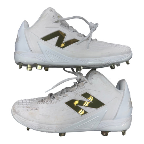 Vist Large View of Product Image Which is Used New Balance OHTANI METAL CLEATS BB/SB Cleats White Senior 8.5