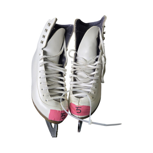 Vist Large View of Product Image Which is Used Riedell 33 DIAMOND J5 FIGURE SKATES Girls Figure Skate White Junior 05