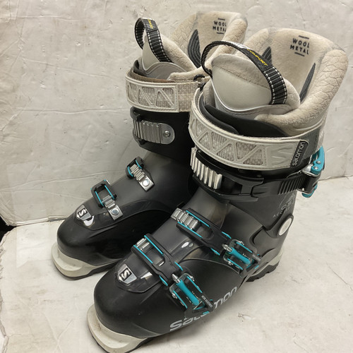 Vist Large View of Product Image Which is Used Salomon QST ACCESS 70W Womens DH Ski Boot Black And Carolina Blue 260 MP - M08 - W09