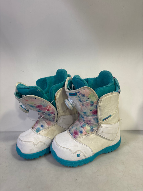 Vist Large View of Product Image Which is Used Burton ZIPLINE BOA Girls Snowboard Boots White Junior 04