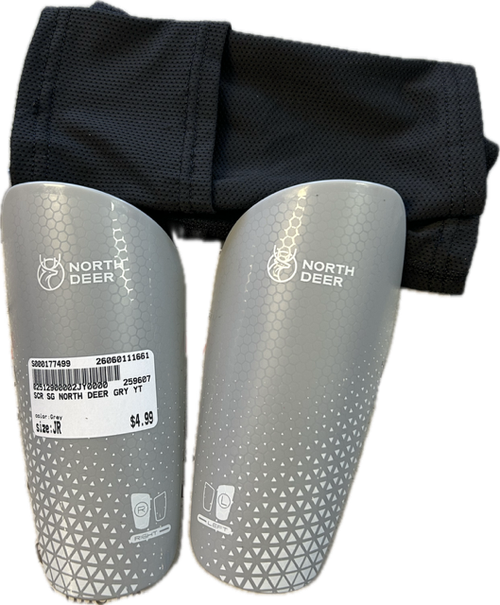 Vist Large View of Product Image Which is Used Soccer Shin Guards Junior Grey Junior