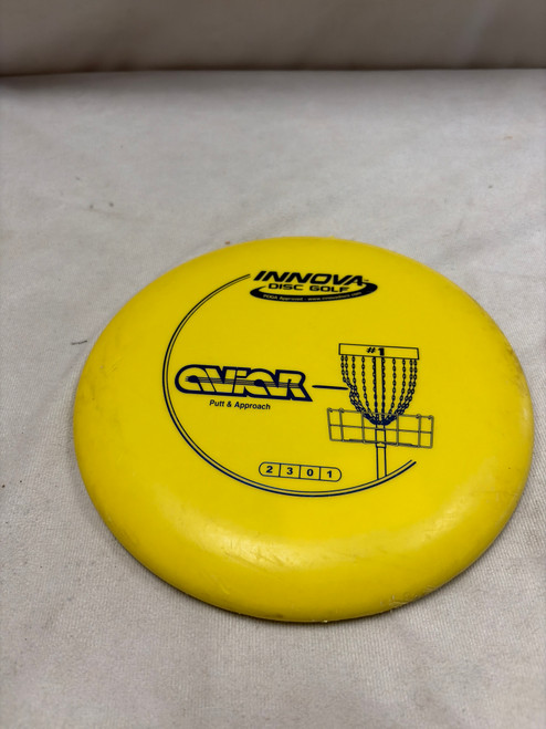 Vist Large View of Product Image Which is Used Innova AVIAR Disc Golf Putter Yellow