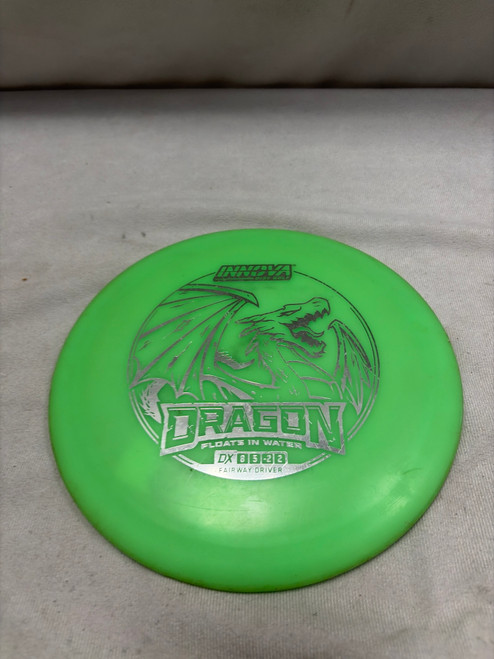 Vist Large View of Product Image Which is Used Innova DX DRAGON Disc Golf Driver Green