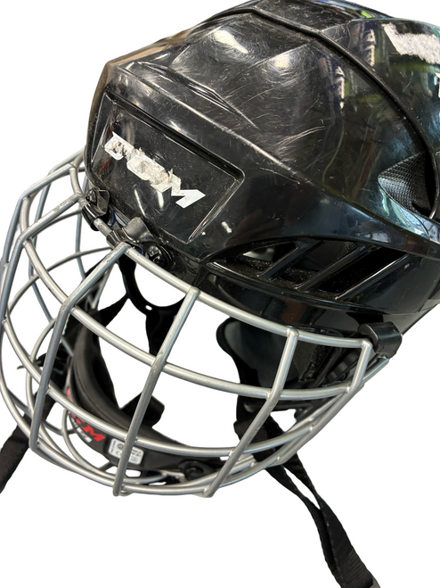 Vist Large View of Product Image Which is Used CCM FL40 Helmet Cage Combo Black SM