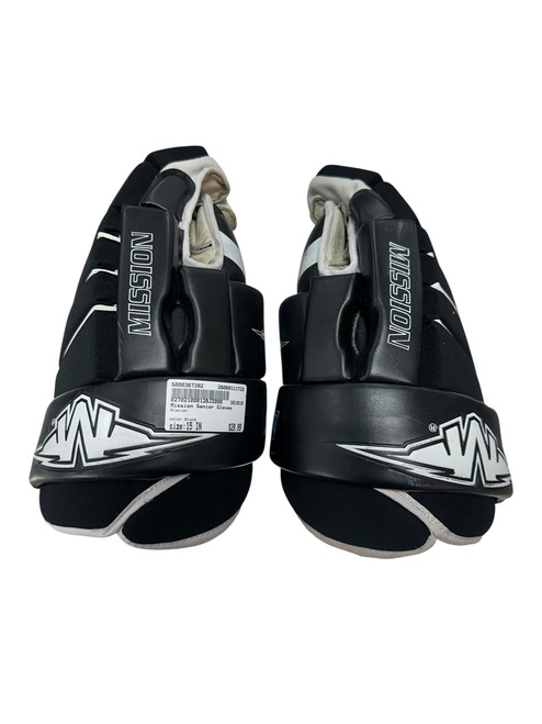 Vist Large View of Product Image Which is Used Mission Senior Gloves Black 15"