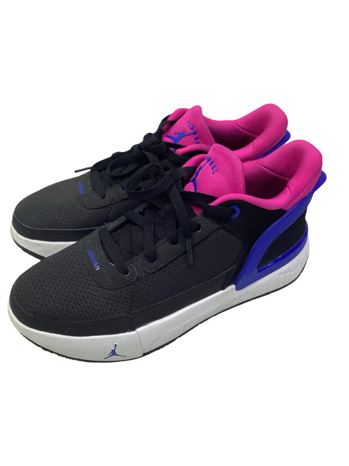 Vist Large View of Product Image Which is Used Jordan Basketball Shoes Y Neon Pink And Navy Blue Youth 06.5