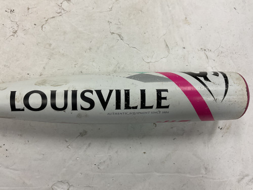 Vist Large View of Product Image Which is Used Louisville Slugger Diva WTLFPDV171 Fastpitch Bat White And Pink 27"