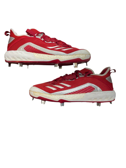 Vist Large View of Product Image Which is Used Adidas BB/SB METAL CLEATS BB/SB Cleats Red Senior 9.5