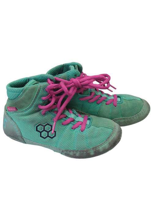 Vist Large View of Product Image Which is Used Rudis Wrestling Shoes Teal Junior 02