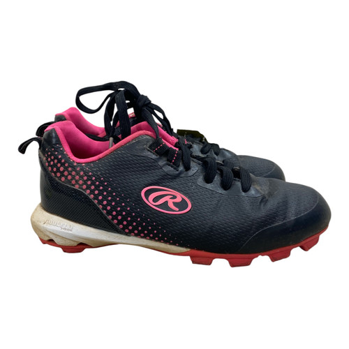Vist Large View of Product Image Which is Used Rawlings BB CLEATS BB/SB Cleats Black Junior 01