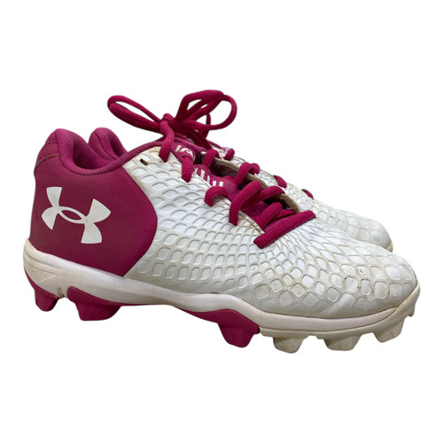 Vist Large View of Product Image Which is Used Under Armour UA BASEBALL CLEATS BB/SB Cleats Pink Junior 01.5