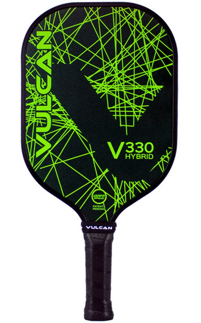 Vist Large View of Product Image Which is New Vulcan V330 Lime Lazer Pickleball Paddle