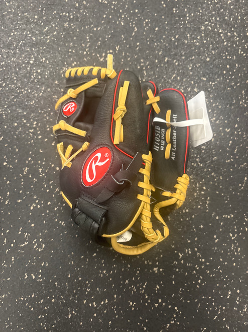 Vist Large View of Product Image Which is Used Rawlings H105IB BB/SB Glove RH Throw Black 10 1/2"