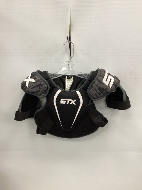 Vist Large View of Product Image Which is Used STX STALLION 75 Lacrosse Shoulder Pads Black MD