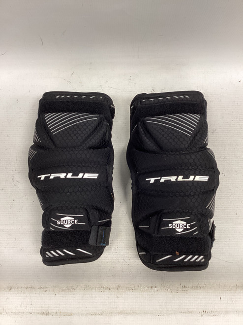 Vist Large View of Product Image Which is Used True SOURCE Lacrosse Arm Pads/Guards Black MD