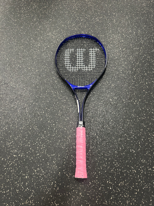 Vist Large View of Product Image Which is Used Wilson ENFORCER Adult Tennis Racquet Navy Blue 4 3/8"