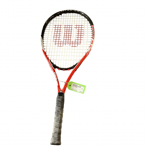 Vist Large View of Product Image Which is Used Wilson IMPACT Adult Tennis Racquet Red 4 1/4"