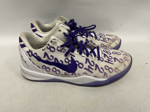 Vist Large View of Product Image Which is Used Nike Basketball Shoes M White And Purple Youth 06.0