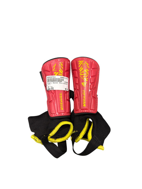 Vist Large View of Product Image Which is Used Vizari Soccer Shin Guards Junior Red XXS