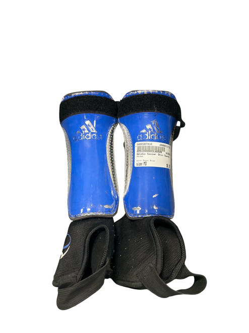 Vist Large View of Product Image Which is Used Adidas Soccer Shin Guards Junior Royal Blue MD