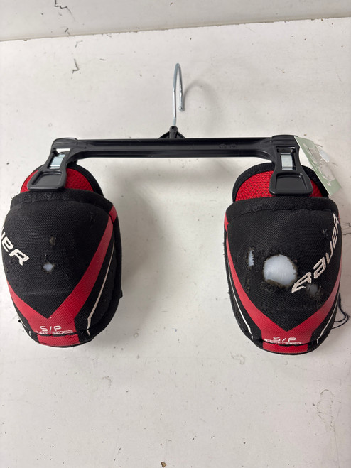 Vist Large View of Product Image Which is Used Bauer LEGACY Youth Elbow Pads SM