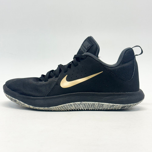 Vist Large View of Product Image Which is Used Nike FLY BY LOW Basketball Shoes M Black And Gold Senior 8.5