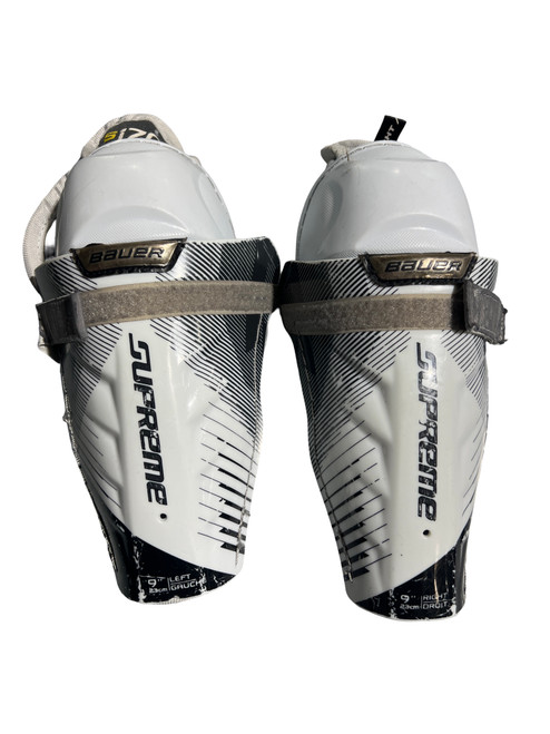 Vist Large View of Product Image Which is Used Bauer S170 Youth Shin Guards White 9"