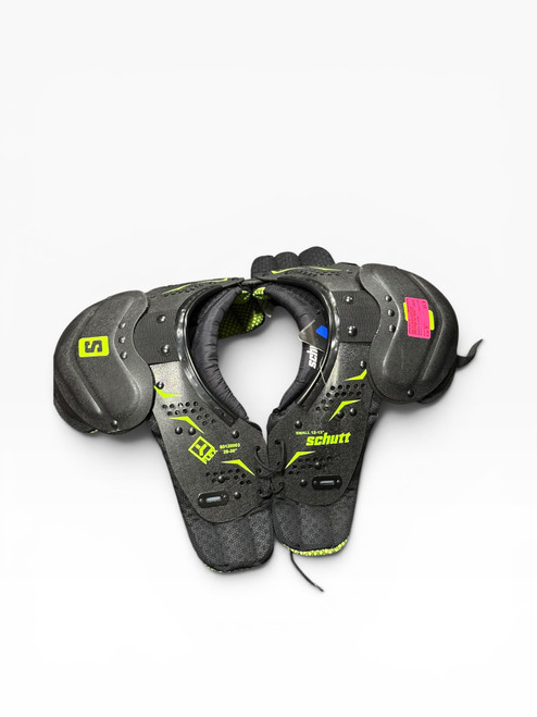 Vist Large View of Product Image Which is Used Schutt Y FLEX FB Shoulder Pads Black SM
