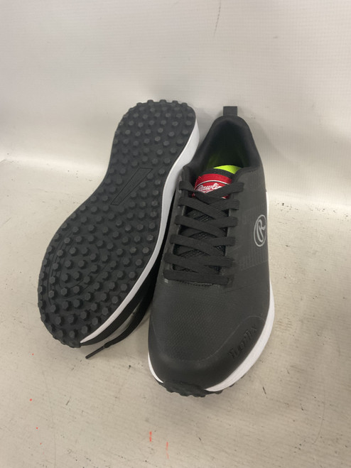 Vist Large View of Product Image Which is Used Rawlings COOLFLO TURF TEK BB/SB Cleats Black Youth 08.5