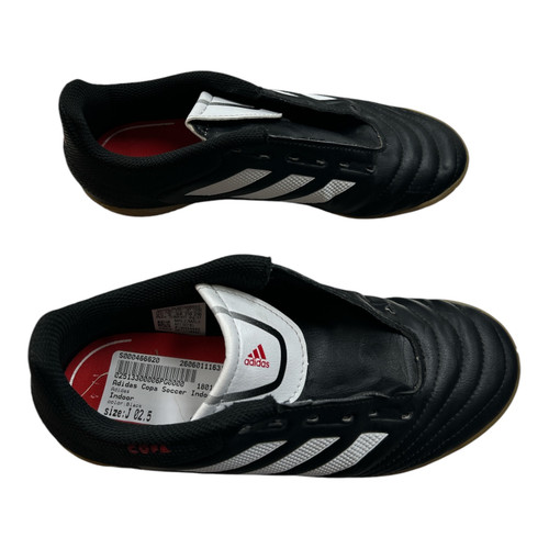 Vist Large View of Product Image Which is Used Adidas Soccer Indoor Shoes Black Junior 02.5