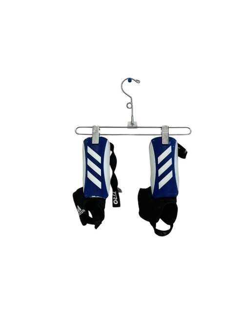 Vist Large View of Product Image Which is Used Adidas Youth LG Soccer Shin Guards Blue