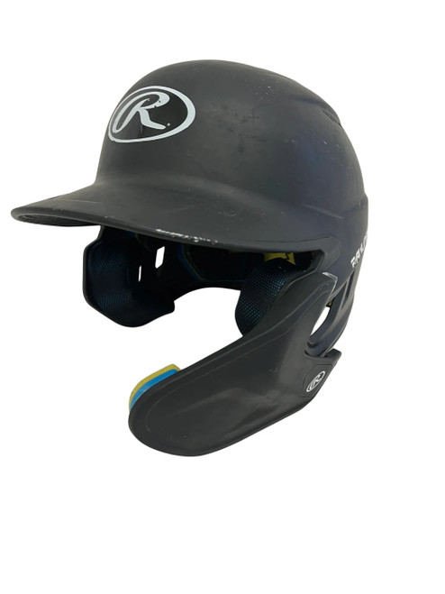 Vist Large View of Product Image Which is Used Rawlings Mach Jr OSFM Batting Helmet Black 