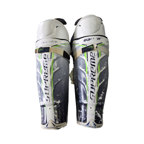 Vist Large View of Product Image Which is Used Bauer SUPREME ONE.6 SR SHIN GUARDS 16 IN Senior Shin Guards Grey 16"