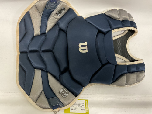 Vist Large View of Product Image Which is Used Wilson CHEST PROTECTOR Catchers Chest Protector Navy Blue Adult