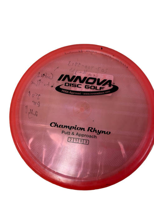 Vist Large View of Product Image Which is Used Innova CHAMPION RHYNO Disc Golf Putter Pink 172g