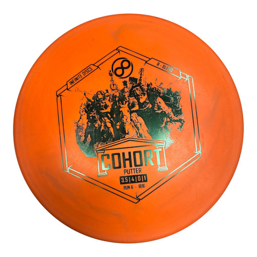 Vist Large View of Product Image Which is Used Infinite Discs COHORT Disc Golf Putter Orange