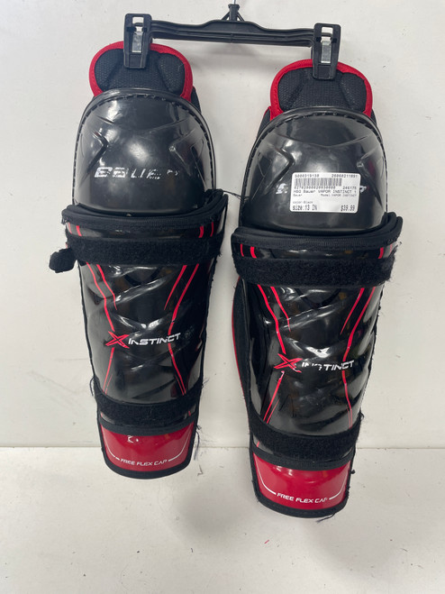 Vist Large View of Product Image Which is Used Bauer VAPOR INSTINCT Intermediate Shin Guards Black 13"