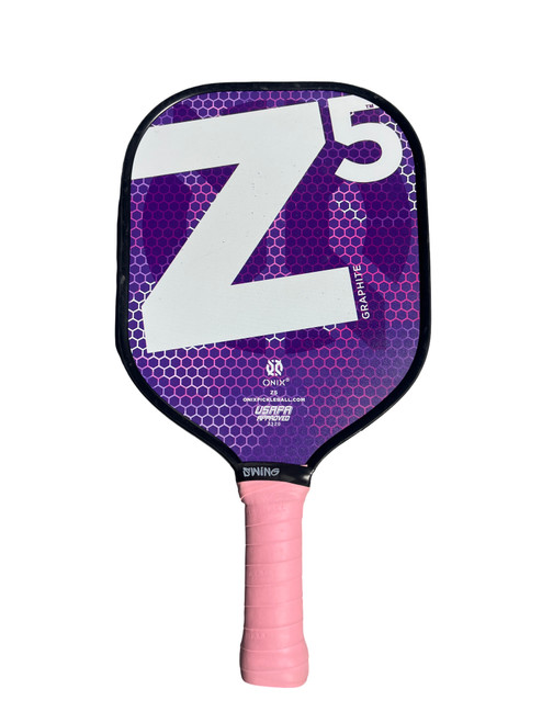 Vist Large View of Product Image Which is Used Onix Z5 Pickleball Racquet Purple