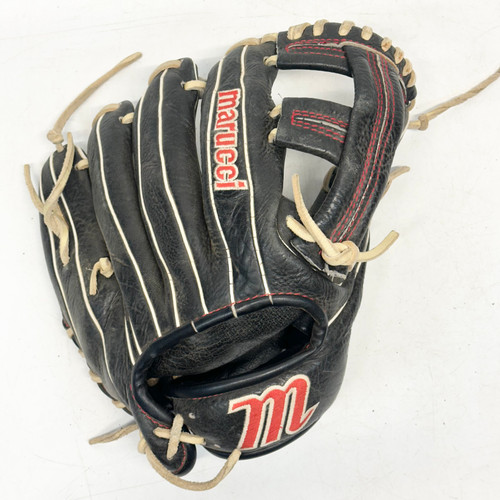 Vist Large View of Product Image Which is Used Marucci ACADIA SERIES BB/SB Glove RH Throw Black 11 1/2"