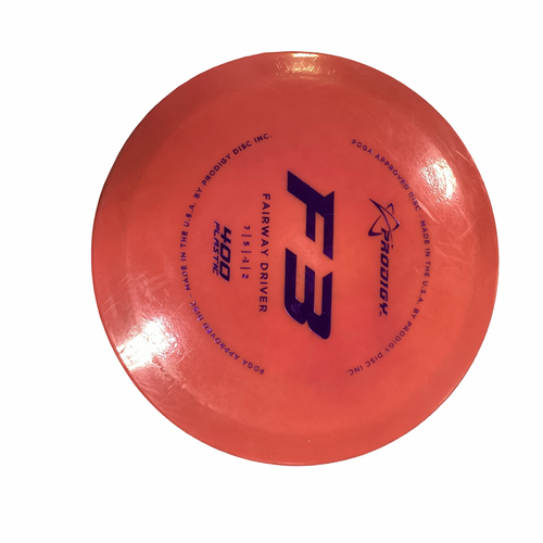 Vist Large View of Product Image Which is Used Prodigy Disc F3 400 Disc Golf Driver Red