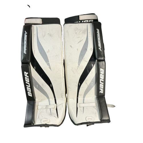 Vist Large View of Product Image Which is Used Bauer 26IN BAUER PRODIGY PADS Goalie Leg Pads Senior White 26"